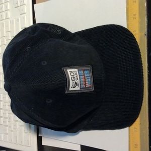 GO! WAKE Born in Water Black Corduroy hat with adjustable strap OS